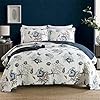 ABREEZE King Comforter Nautical Theme Quilt Set with Shams Cotton Beach Bedspreads King Coastal Navy Coverlet Coastal… 6112LWfXypL