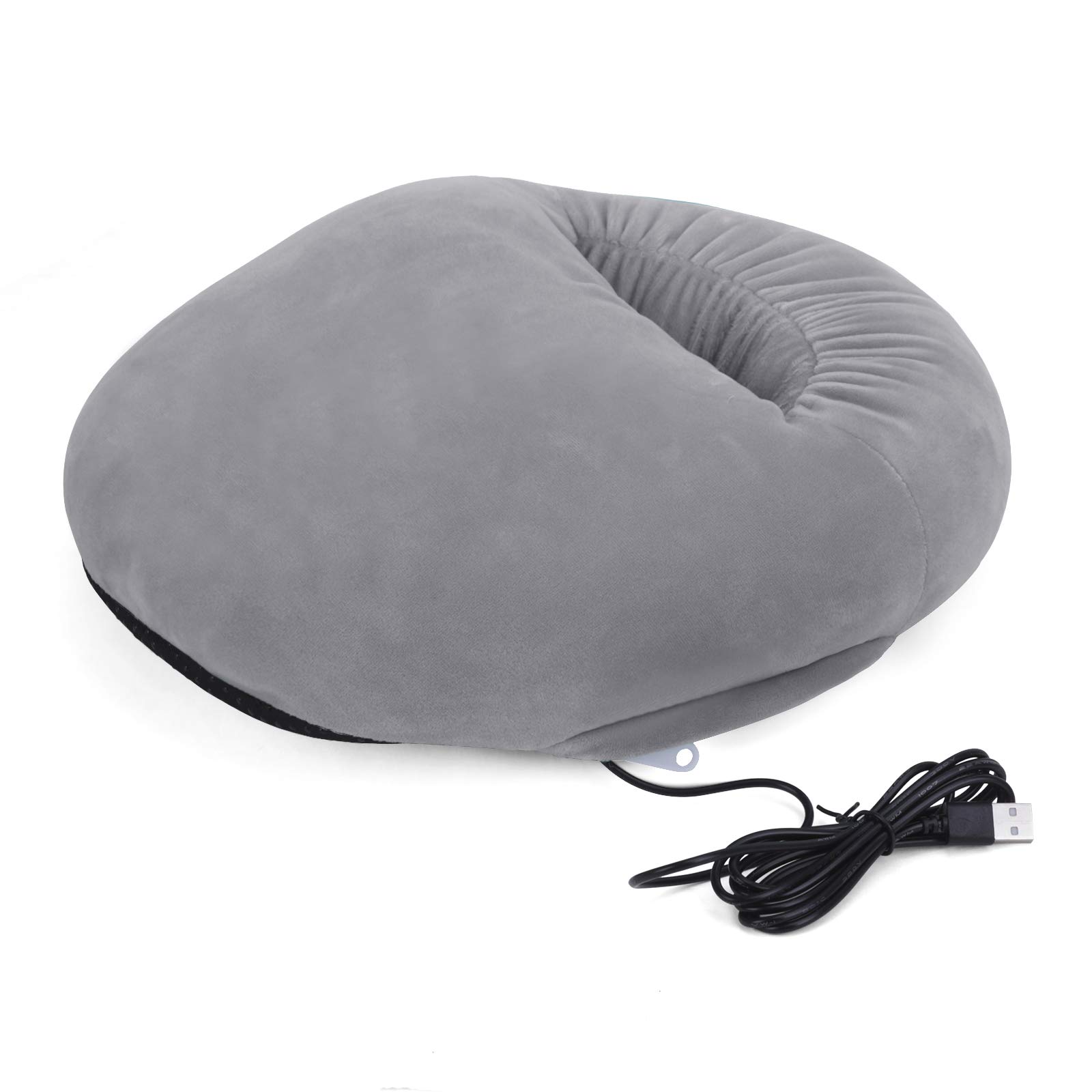 Heated Feet Warmer USB Rechargeable Cushion Plush Foot Heater Electric Heating Pad Winter Office Heating Shoes Insole Heater Dormitory Night's Sleep Heat Therapy Heated Massage Foot Warmer Slippers