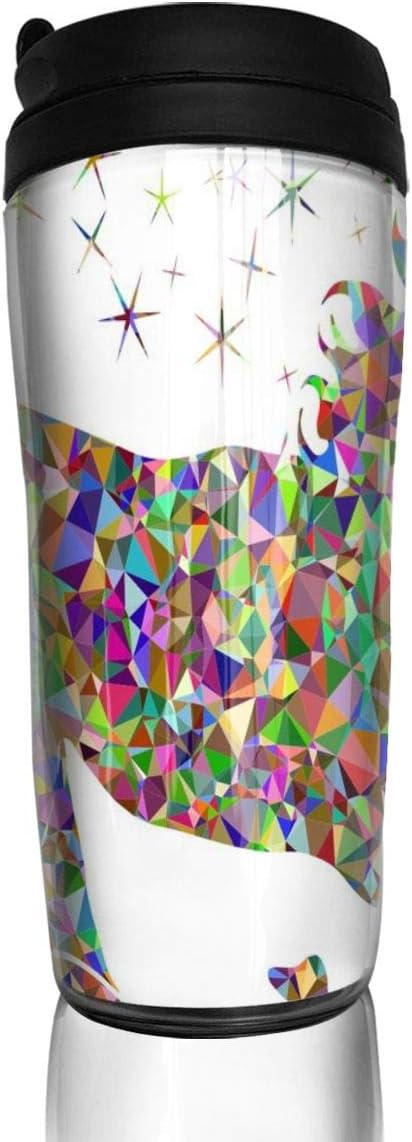 12 oz Tumbler with Lid Magical Unicorn Clipart Fashion Coffee Cups for Women Men Travel Mugs Birthday Friends Gifts