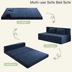 Luoxiao Folding Sofa Bed Queen with 2