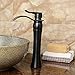 Votamuta Waterfall Spout Single Handle Bathroom Sink Vessel Faucet Basin Mixer Tap, ORB Oil Rubbed Bronze Lavatory Faucets Tall Body