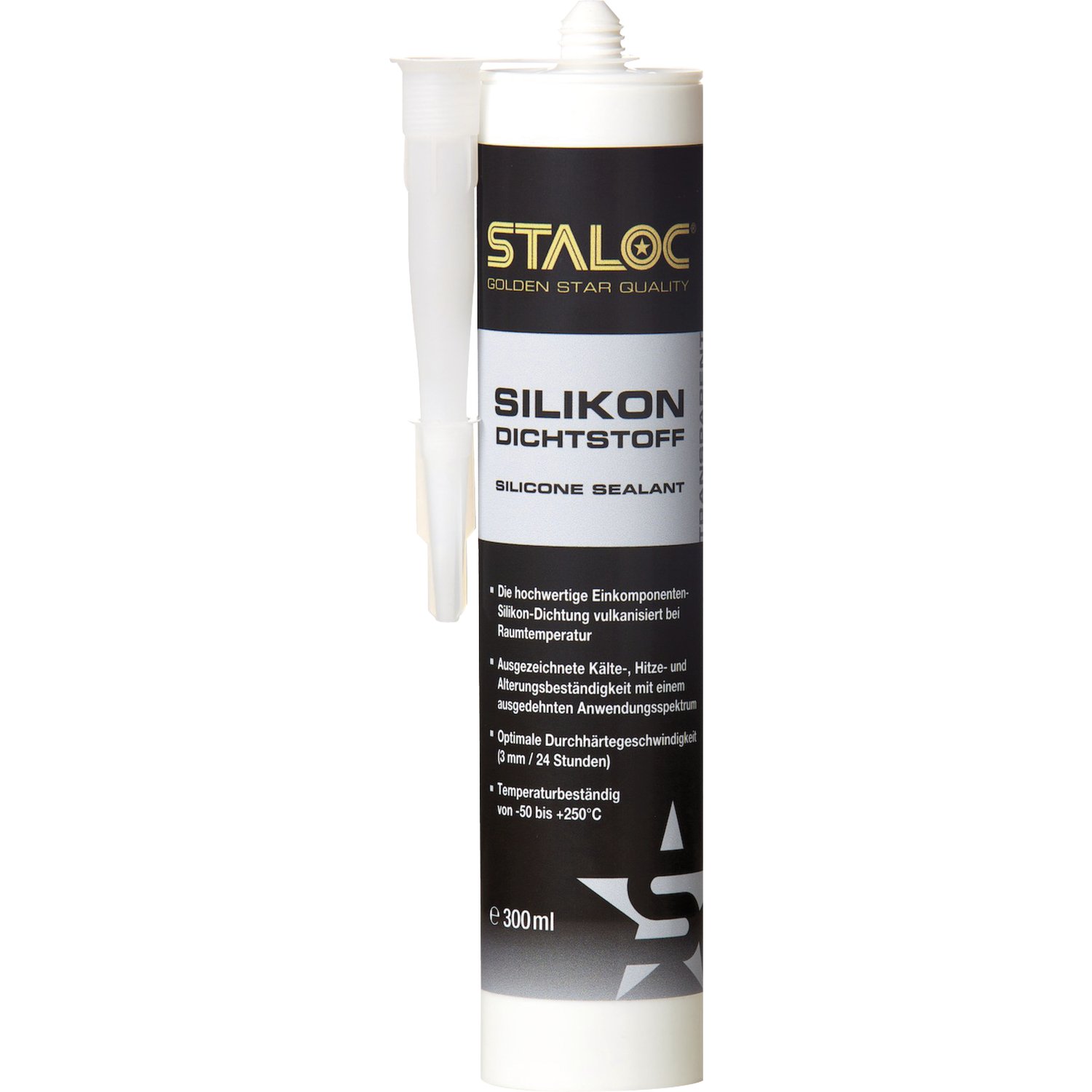 Staloc Silicone Sealant | Transparent Quality Silicone for Engineering 300 ml Cartridge