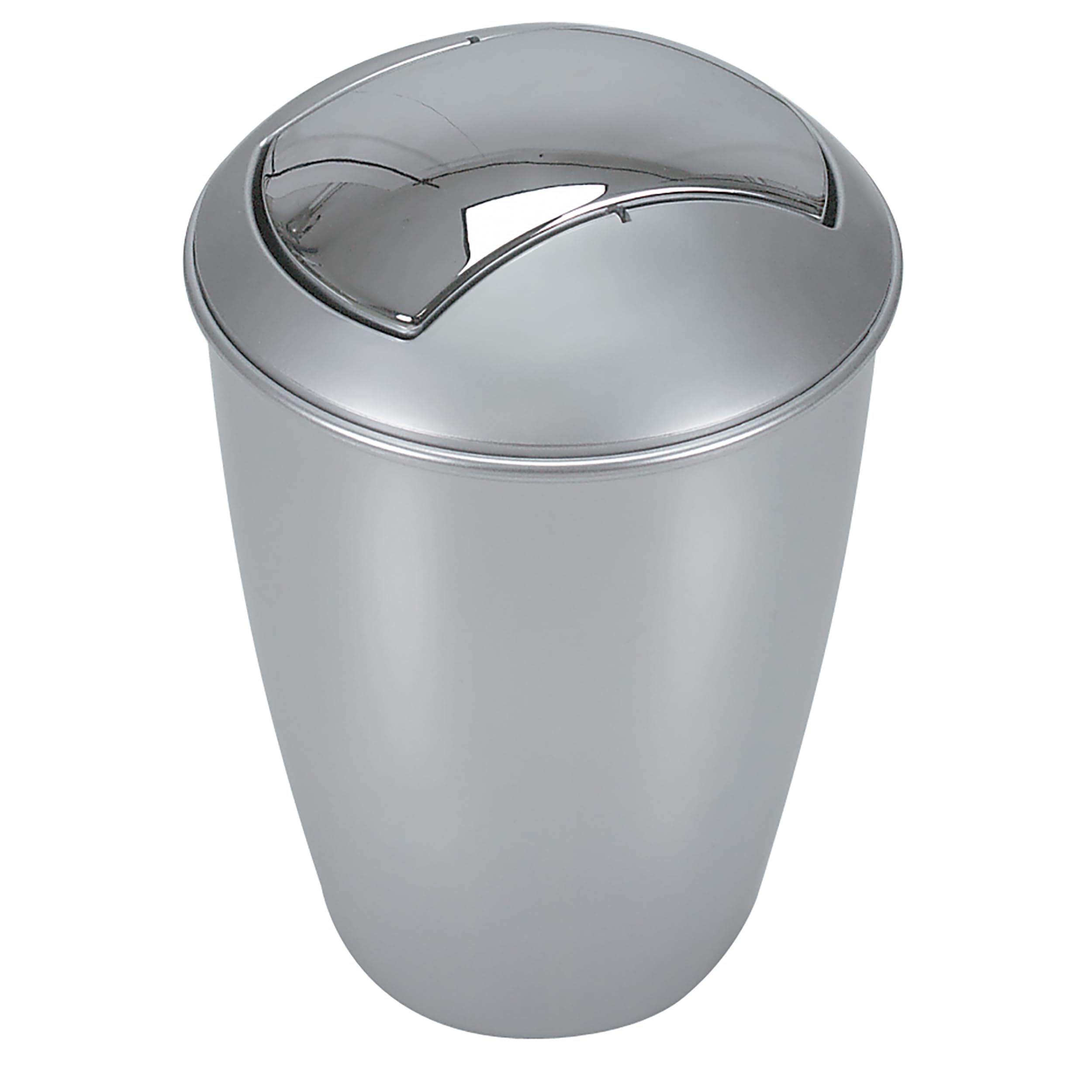 Spirella cosmetic bin "Atlanta" with swing lid 5 litres (ØxH): 20 x 30 cm silver