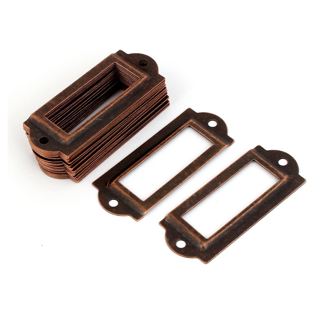 uxcell File Drawer Label Tag Name Card Holder, Copper Tone, 20 Pieces (a16062000ux0457)