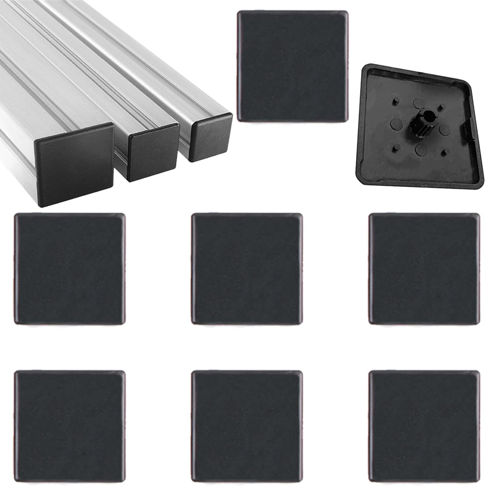 HJYZY 4040 series European Standard Standard Plastic Square Aluminum Extrusion End Cap Black 40x40mm 35pcs