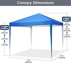 COBIZI Canopy 10x10 Pop Up Canopy Tent Party Tents