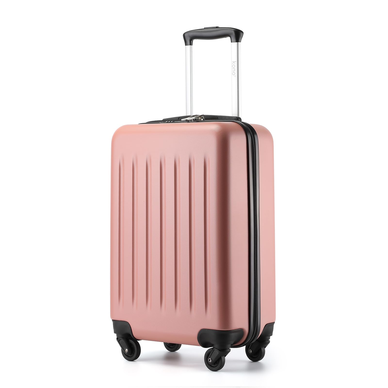 Photo 1 of (USED/FAIR) Kono 20-Inch Small Hardside Carry-on Suitcase with Spinner Wheels, Lightweight Rolling Cabin Suitcase for Airplane Travel (Rose Gold, for 1-3 Days of Travel)