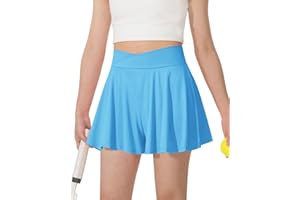 NUMYEAN Girls Butterfly Shorts 2 in 1 Flowy Shorts Tennis Skirt Skorts for Girl Size 5-14 Years