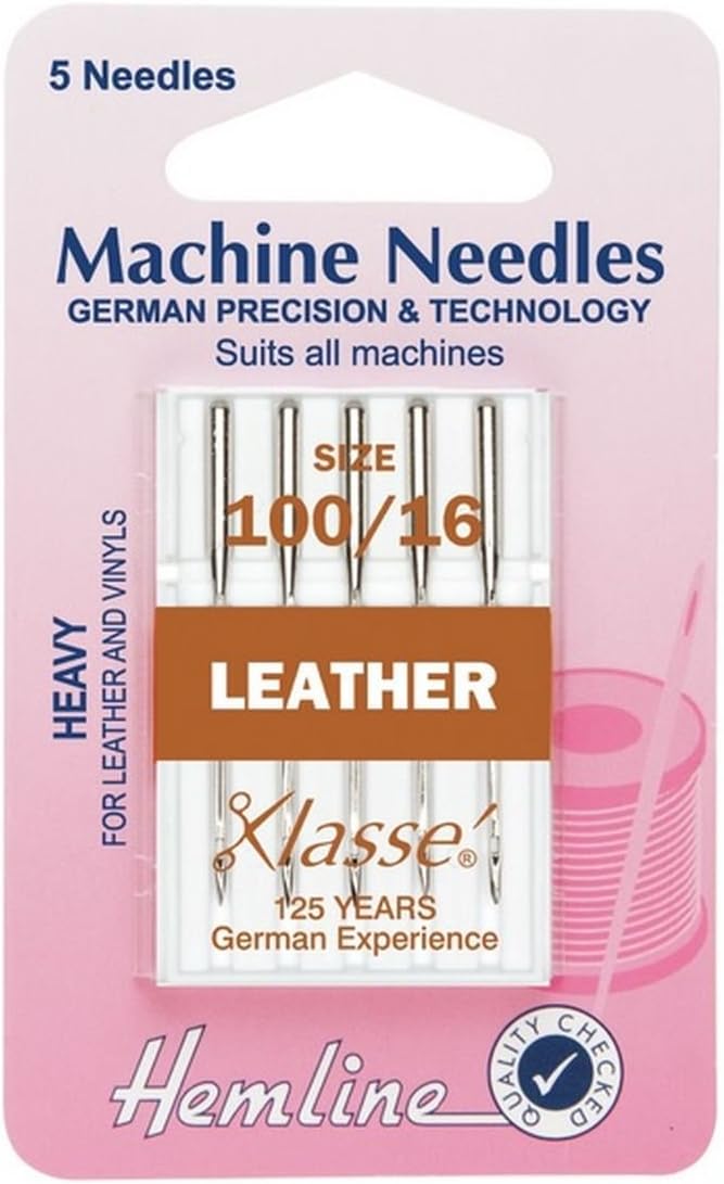 Hemline H104.100 Hvy Chisel Point Leather Sewing Machine Needles 5pk 100/16 Amazon.co.uk