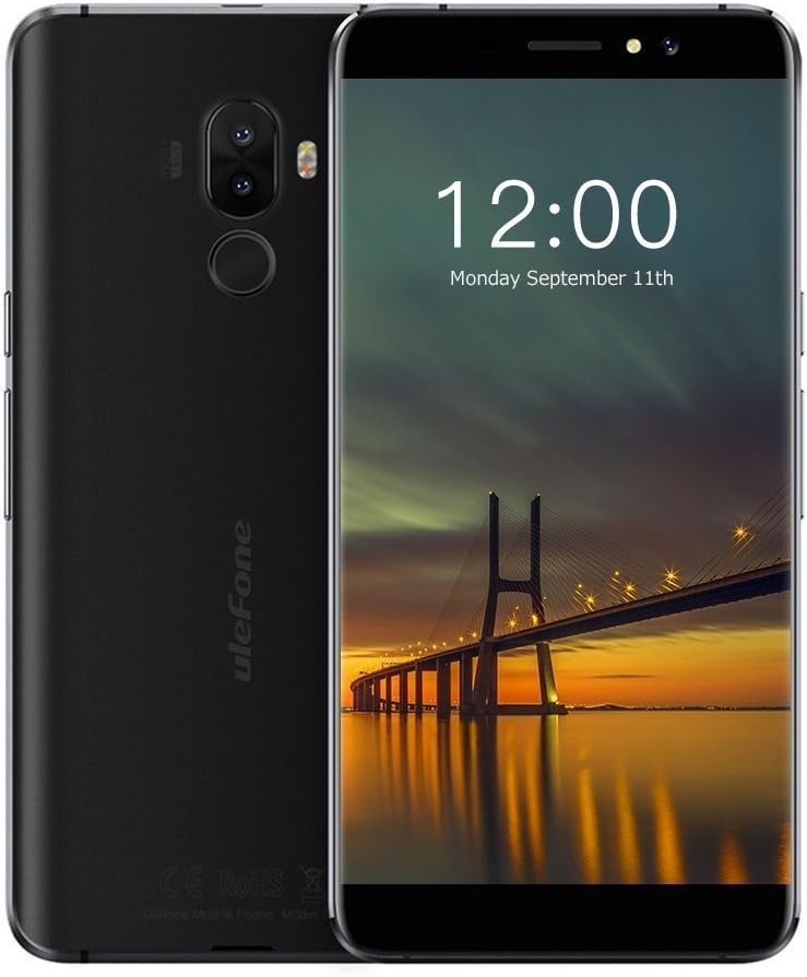 Smartphone 4G Unlocked, Ulefone S8 Pro Android 7.0 5.3" Sim Free Mobile Phones - Dual Rear Cameras 13MP + 5MP & Front Camera 5MP - 2GB RAM + 16GB ROM - 3000mAh Battery - Fingerprint Scanner (Black)