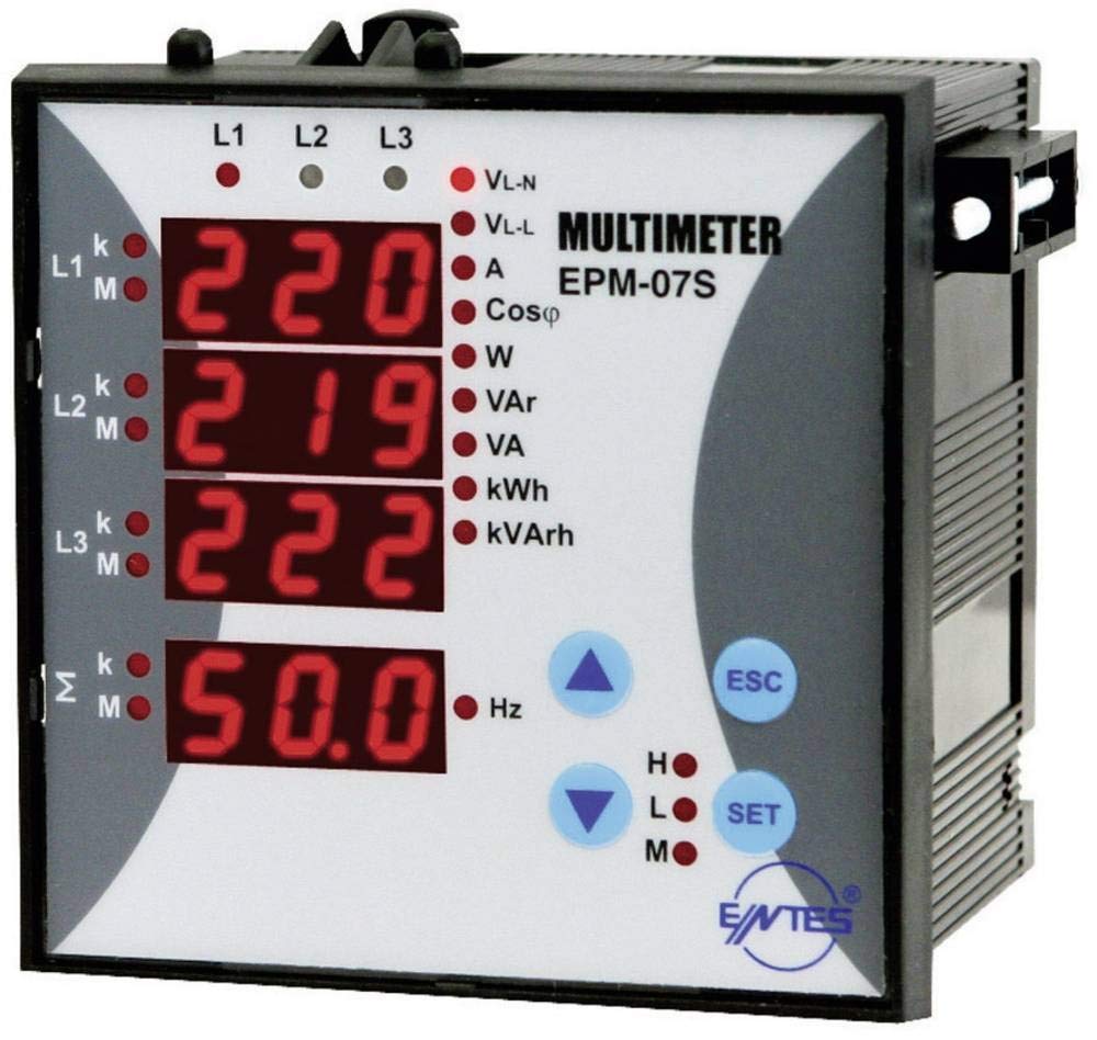 ENTES EPM-07S-96 Mains Analyser Device 1-Phase 3-Phase