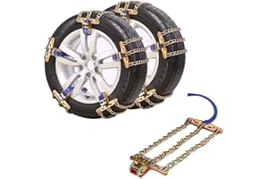 Headerbs Anti Slip Tire Chains, Universal Fit, Car & SUV, Snow Chains, Anti Skid, 1*Anti Slip Tire Chains, Middle Size, TPU &
