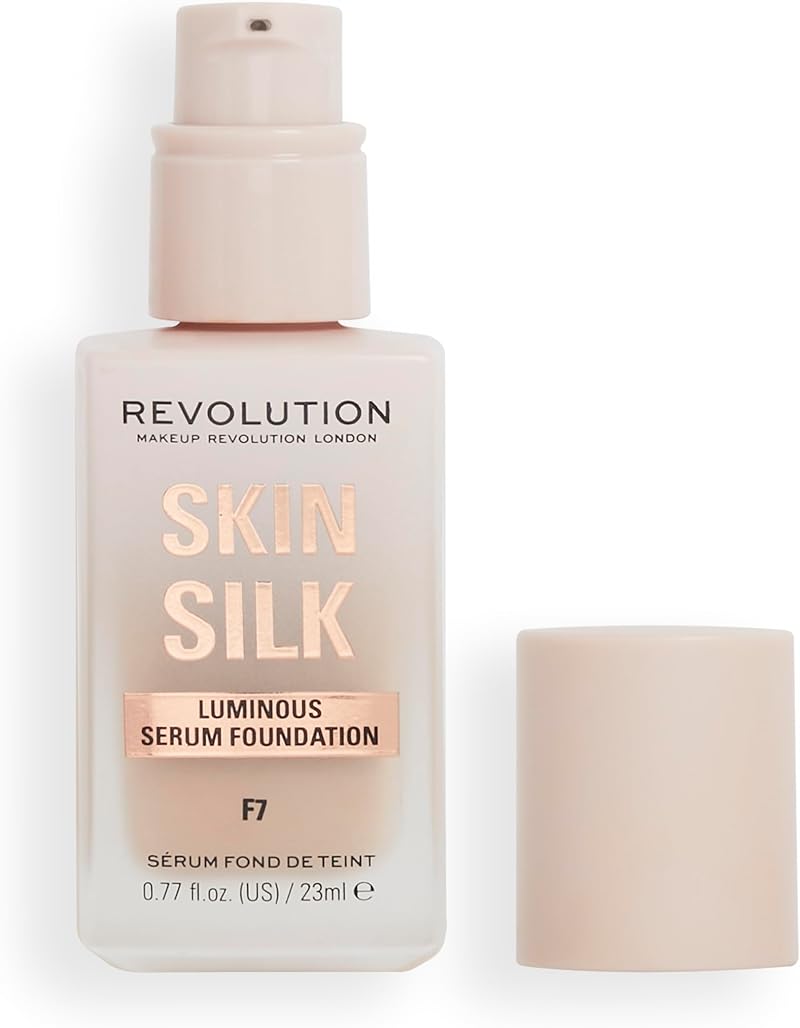 Makeup Revolution Skin Silk Serum Foundation Light to Medium 23ml F7 Hyaluronic