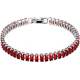 MECCANIXITY Diamond Tennis Bracelet for Women, Adjustable Stackable Cubic Zirconia Tennis Bracelet with Jewelry Box