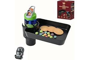 DCG CENTER Car Seat Tray for Kids, Adjustable Kids Travel Tray, Car Seat Snack Tray, Car Seat Cup Holder Tray, Car Seat Tray, Car Seat Tray for Kids Travel, Car Seat Tray for Toddler