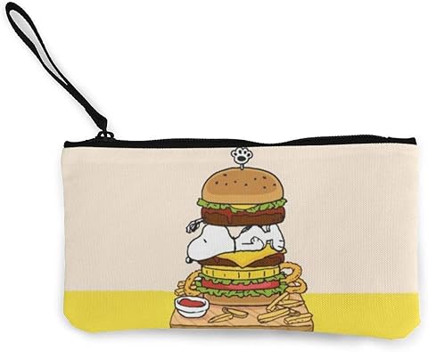 Amazon 財布 スヌーピーはハンブルクに横になっています 小銭入れ コインケース カードケース 小物入れ 多機能 ズック財布 薄型 大容量 便利収納 男女兼用 12x22cm メンズバッグ 財布