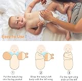 Vicloon Baby Swaddling Bag Pack of 2 100% Organic Cotton 0-3 Months Blue view 3