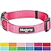 Blueberry Pet Essentials Adjustable Pink Dog Collar for Large Dogs, Solid Nylon, Comfortable & Durable, Secure Fit and Eco-Friendly for Pet Owners