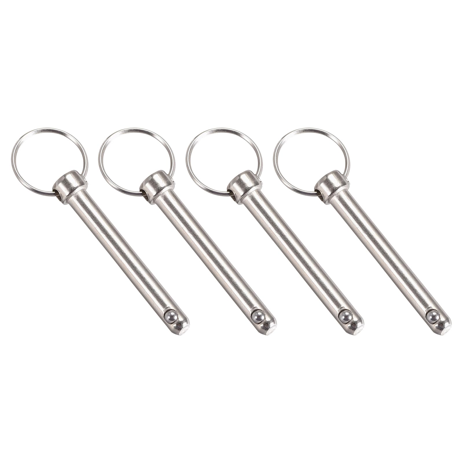 METALLIXITY Quick Release Pins (8mmx60mm) 4Pcs, Carbon Steel Pull Pin - for Shipbuilding, Ship Outfitting, Boat Top