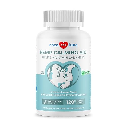 Calming Chews for Dogs - 120 Chewable Tablets - Separation Stress ...