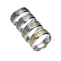 Shusuen ☜ Titanium Steel Dragon Ring with Silver