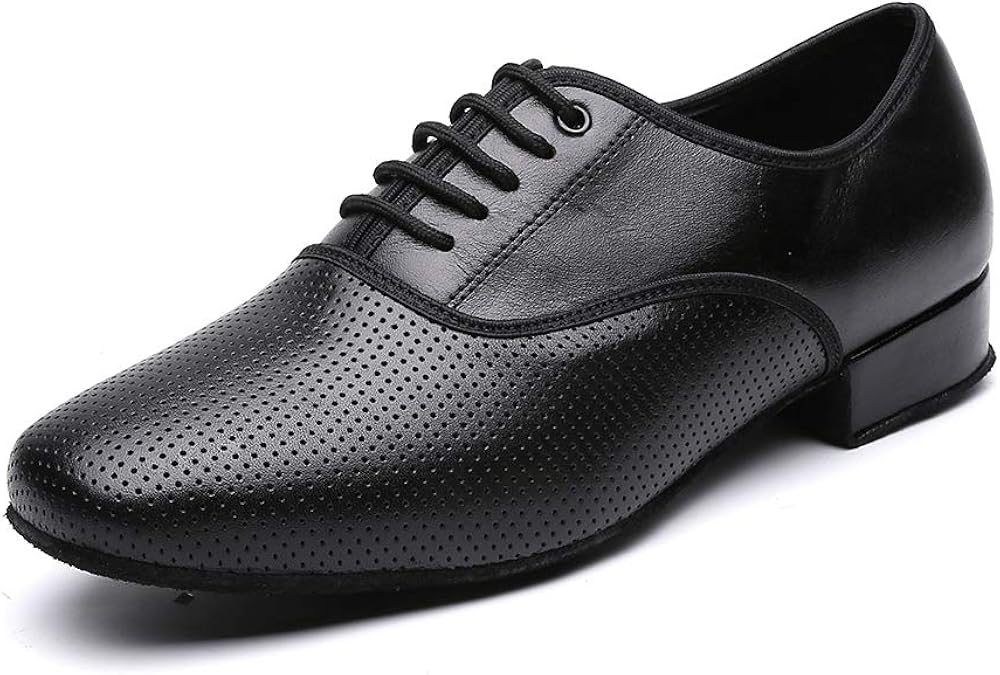 Men's Black Ballroom Latin Performance Shoes Waltz Modern Dancing
