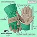 Wells Lamont Kids Work and Garden Gloves with Safety Cuff, Fits Youth Ages 5-8 (952M), Abrasion Resistant, Green