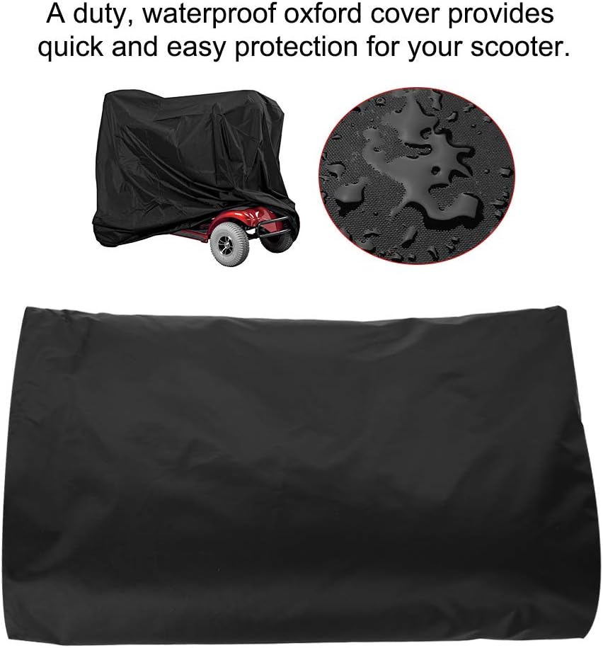Cocoarm Mobility Scooter Cover, Heavy Duty Waterproof, Oxford Cloth, Elastic Cord & Clip, Excellent Waterproof & Shading - Image 5