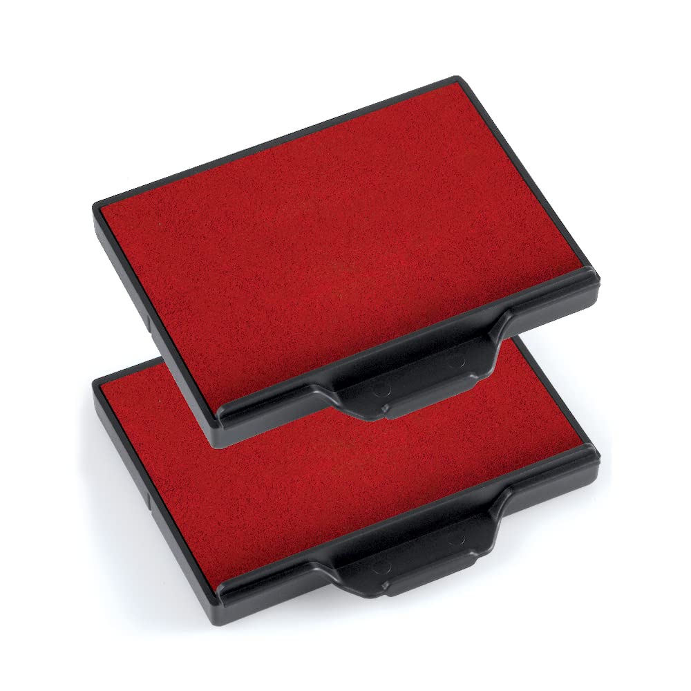 Trodat Replacement Ink Pads 6/58 - Pack Of 2 - Red Ink - For The Professional 5208, 5480 and Former Models 4208, 4480 and 4258
