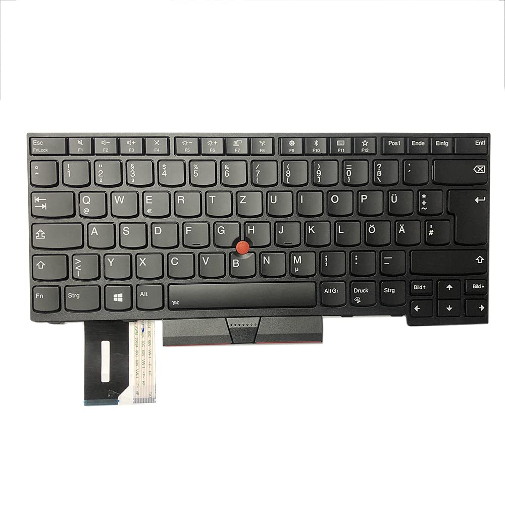 Zahara 01YP452 German Layout Keyboard (Large Entry Key) for Lenovo Thinkpad E480 E485 T480s L480 L490 L380