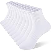 eallco Womens Ankle Socks Thin Cotton Crew Socks Athletic Quarter Above Ankle Gym Mini Crew 5 Pairs