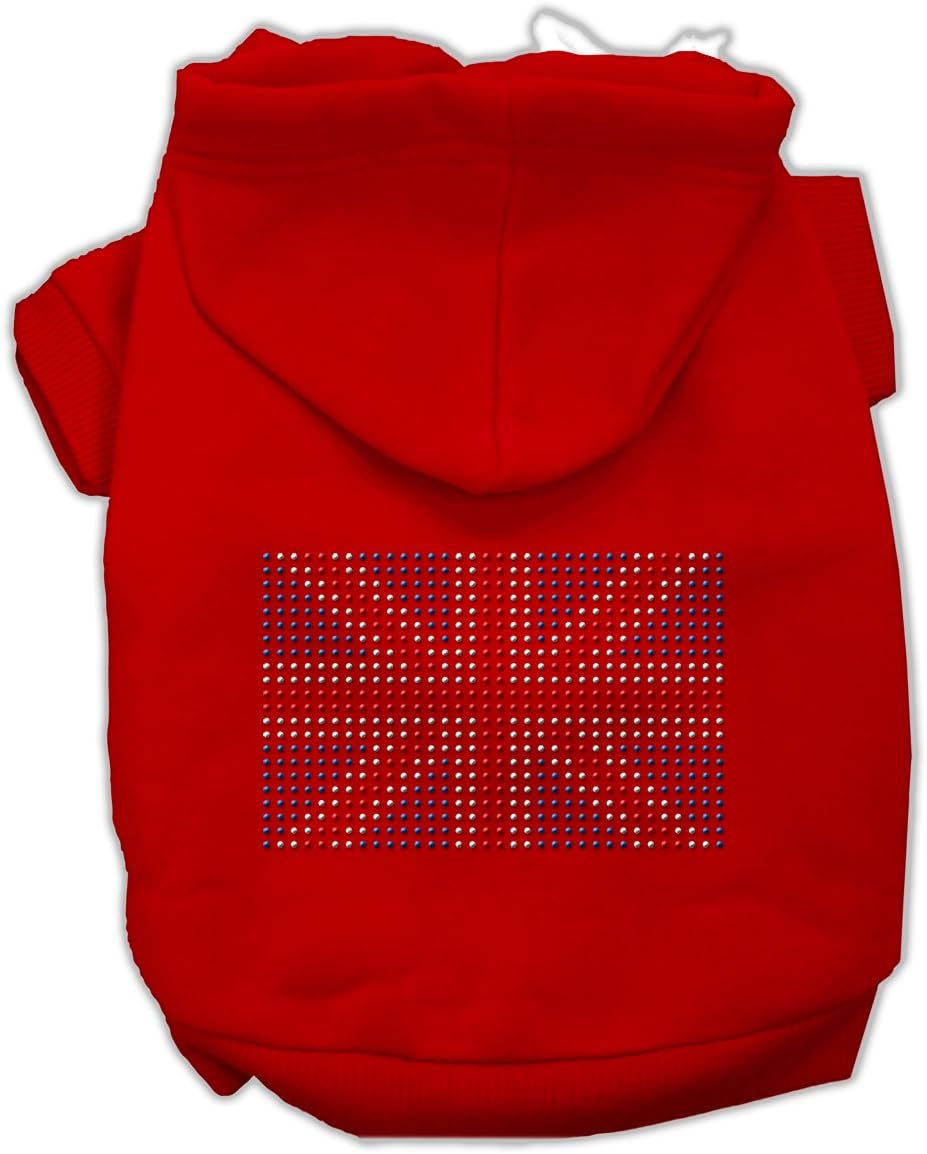 Mirage British Flag Dog Hoodies, X-Large, Red