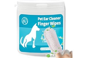 Ear Cleaning Finger Wipes for Dogs and Cats, Ear Soothing Wipes, Ear Cleaner, Relieves Itchy Pet Ears, Removes Ear Wax, Dirt,