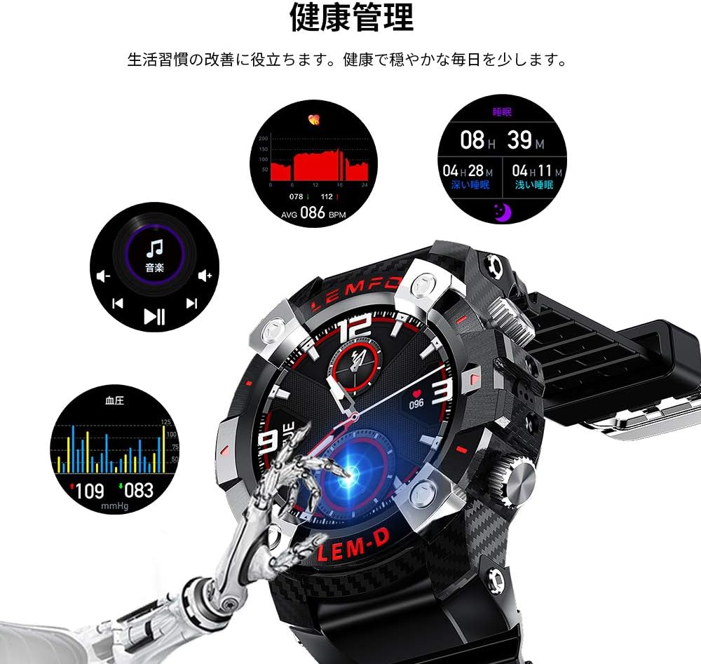 Amazon Co Jp 革新的なデザインtws スマートウォッチ 360 360解像度hd Twsワイアレスブルートゥースのイアホンbluetooth5 0line Facebook Twitter Gmail 定常通知 心拍数 活動量計 スマートウォッチ 多様な運動モード カロリー消耗表示 歩数計