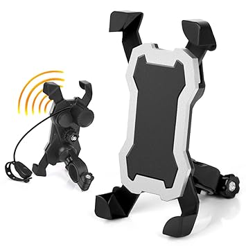 NewZexi Fahrradhalterung mit Horn Fahrrad Handyhalter Straße und Berg Fahrrad Motorrad Kompatibel Mobile Navigationshalterung