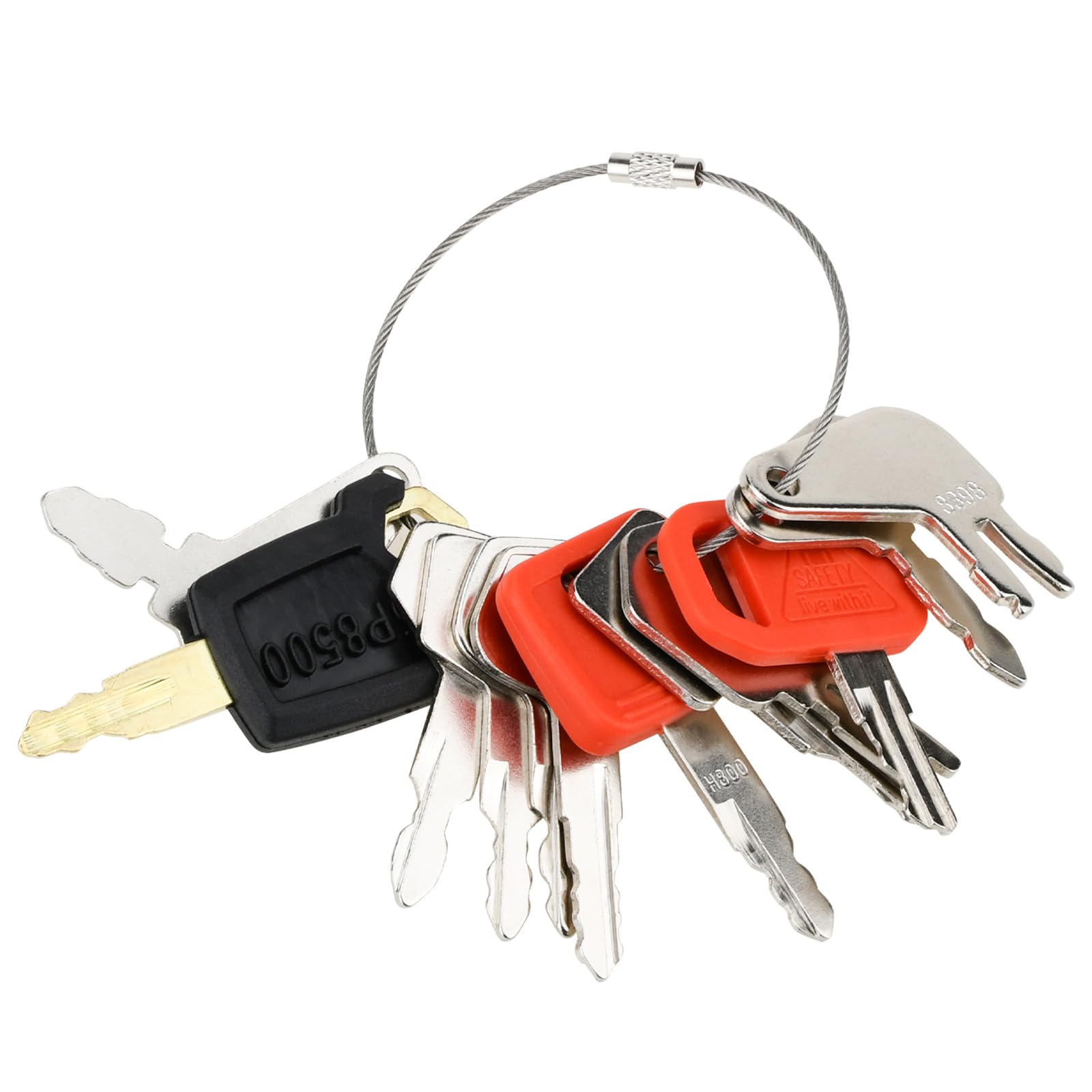 Photo 1 of 12 Heavy Equipment Keys, Machine Key Master Set for Cat Caterpillar John Deere Komatsu Bobcat Hyster Takeuchi Case Kobelco Lucas New Holland Construction Equipment