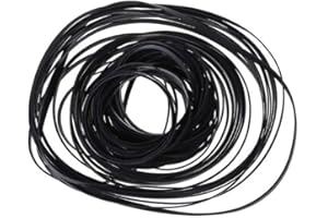 50PCS 40-135MM Universal Mix Cassette Tape Machine Belts, Common 3mm Flat Rubber Belt for Recorders Walkman CD DVD Drive