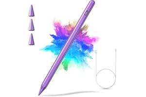TQQ Apple Pencil Compatible Stylus Pen for iPad Air, Mini, 8th/7th/6th Gen iPad, iPad Pro 11&12.9 Inch, Purple
