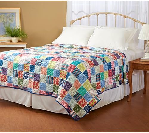 Ashley Cooper Beach Patchwork Quilt in Queen Size 86 in X 86 in