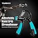 TOMSHOO Hand Grip Strengthener Hand Strength Trainer Exerciser Gripper Adjustable Resistance 22-88 Lbs Update With Counter (Blue)