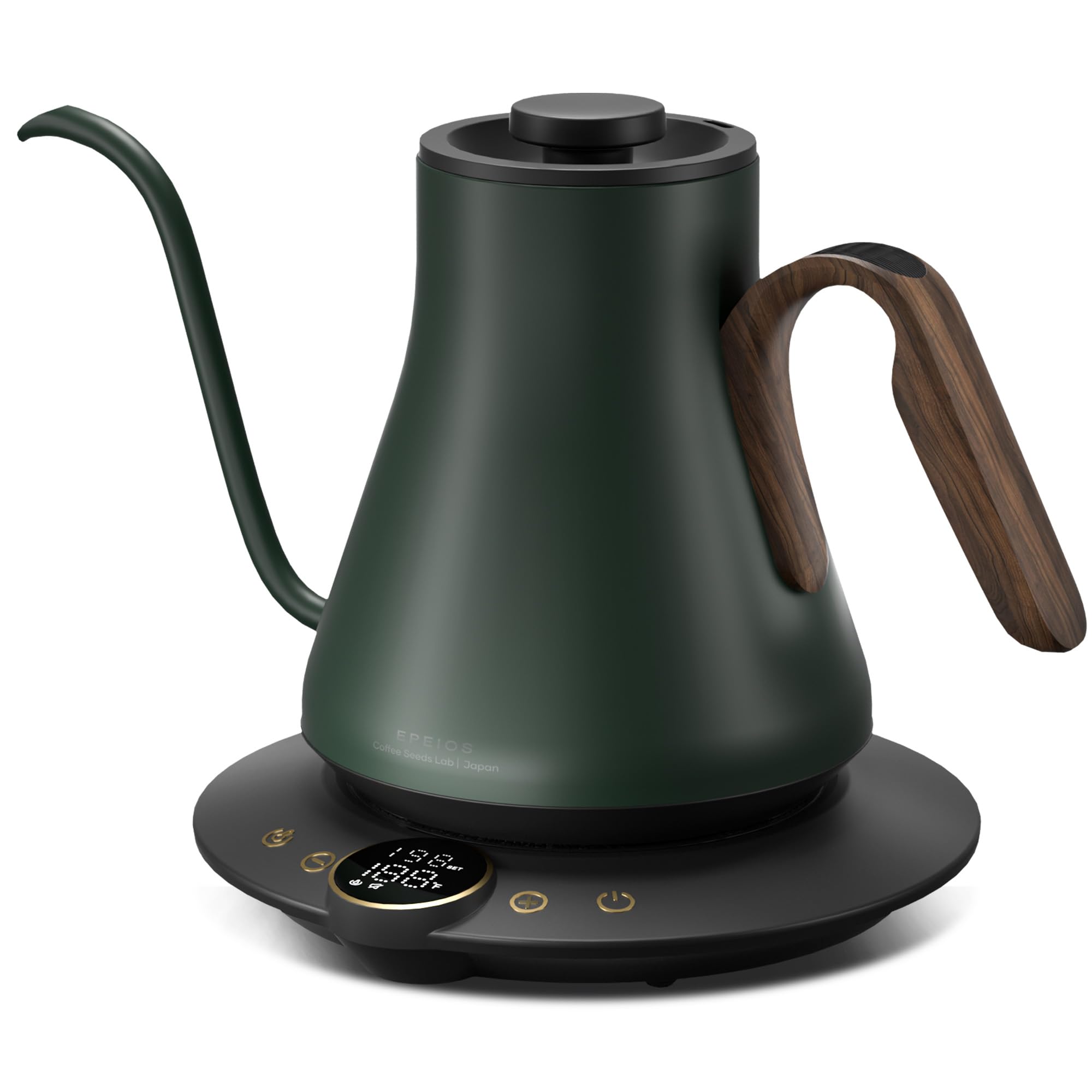 Photo 1 of Electric Kettles, INTASTING Gooseneck Electric Kettle, ±1? Temperature Control, Stainless Steel Inner, Quick Heating, for Pour Over Coffee, Brew Tea, Boil Hot Water, 0.9L (Forest Green)     