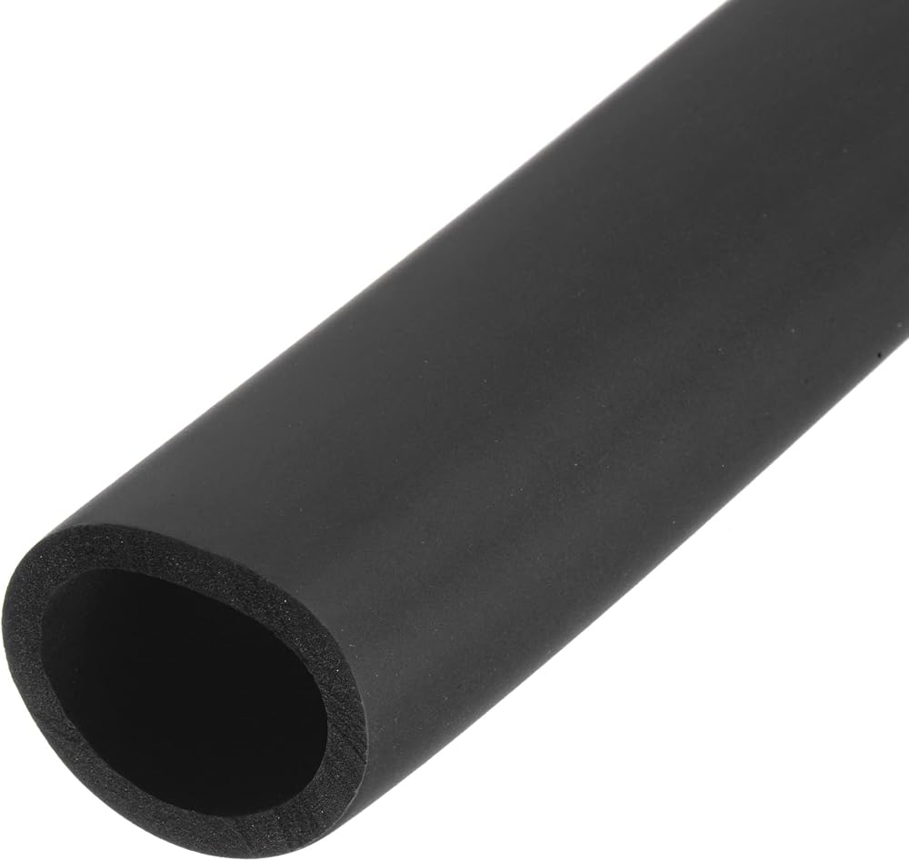 Sourcing Map Foam Tubing 50mm ID 65mm OD 1m Black Handle Grip Insulation