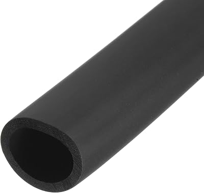 Sourcing Map Foam Tubing 50mm ID 65mm OD 1m Black Handle Grip Insulation