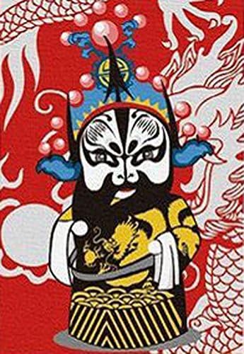 Greek Art Paintworks Paint Color By Number Kit,Paintworks Painted-face Role in the Peking Opera,4-Inch by 6-Inch