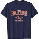 Fullerton California CA Vintage Athletic Sports Design T-Shirt