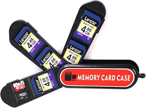 Homeet Caja de Tarjeta de Memoria 7 Slots Estuche para Guardar TF Tarjetas de Memoria Tipo