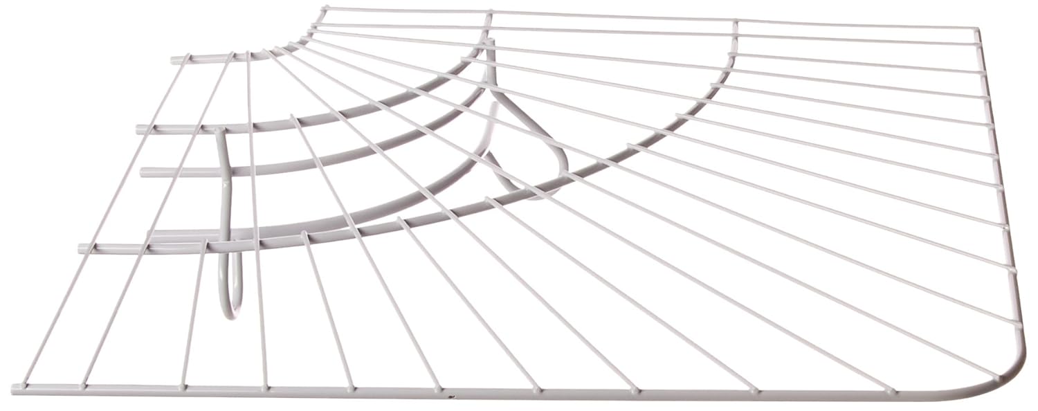 Rubbermaid FreeSlide Wire Shelving, White, 16inch Corner (FG3G4000WHT