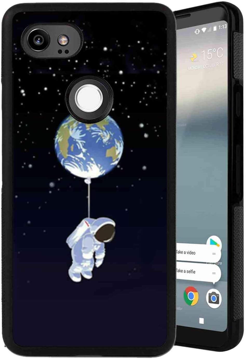 Case TPU+PC for Google Pixel 2 XL Outer Space Astronauts Earth