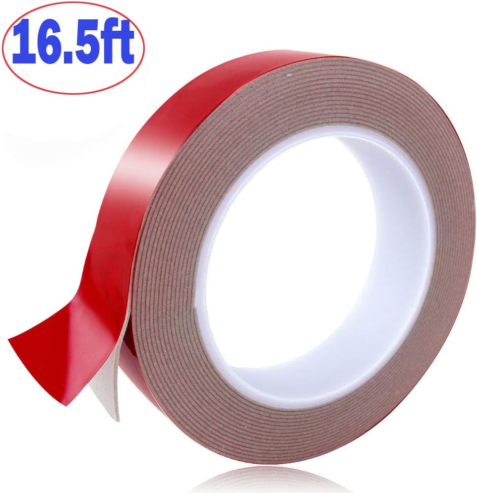 2020 New Upgraded VHB Waterproof Foam Tape, Heavy Duty Double-Sided Installation Tape, Super Sticky and Easy to Remove Without Leaving Residue, for Home Office Wall,LED Lights(33ft/0.4Inch): Industrial & Scientific