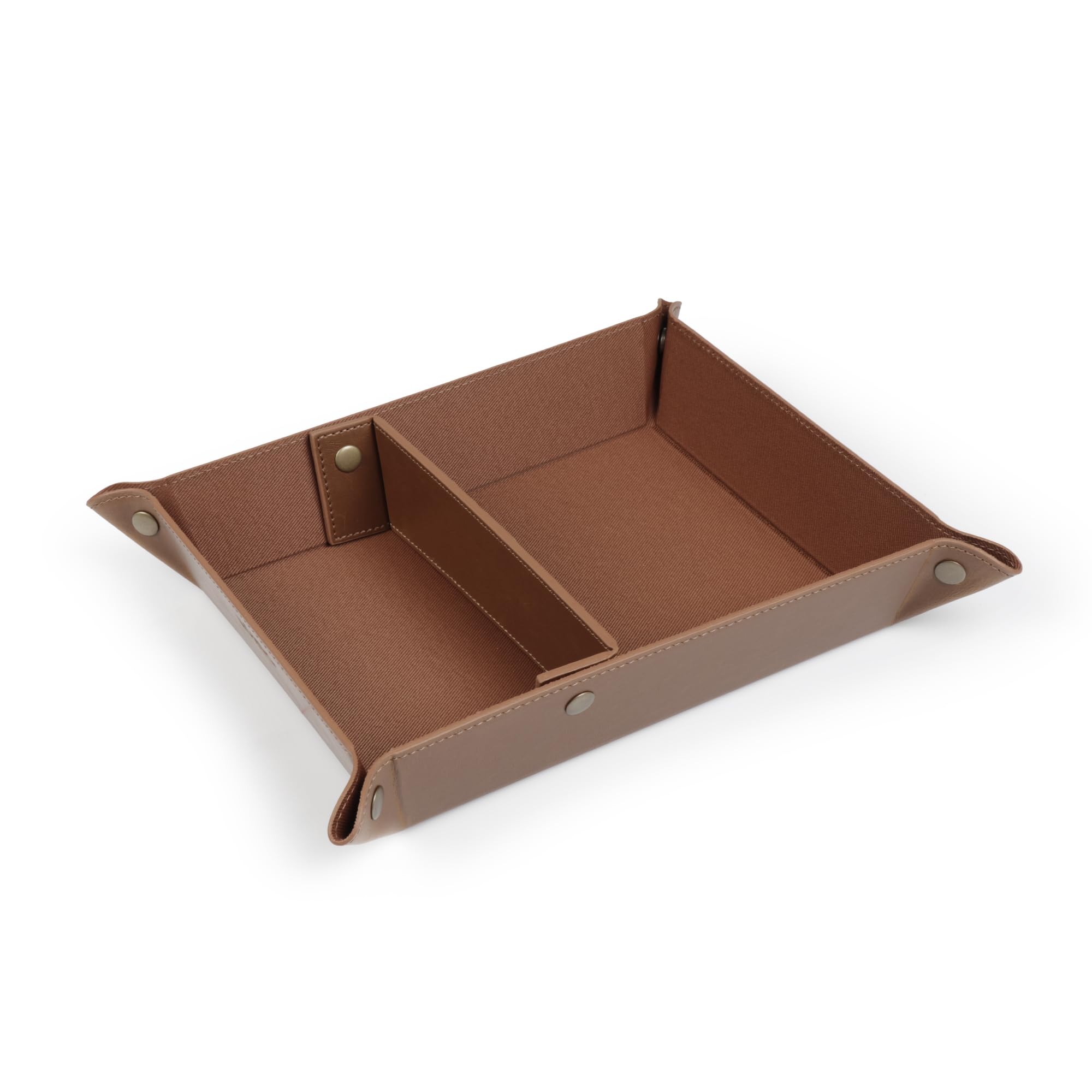 Londo - Leather Tray Organizer - Practical Storage Box for Wallets, Watches, Keys, Coins, Cell Phones and Office Equipment